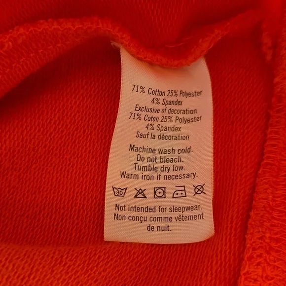 Janie & Jack Orange Sweatshirt With White Lace Detail On Sleeves, Girls Size 3 - Picture 8 of 9